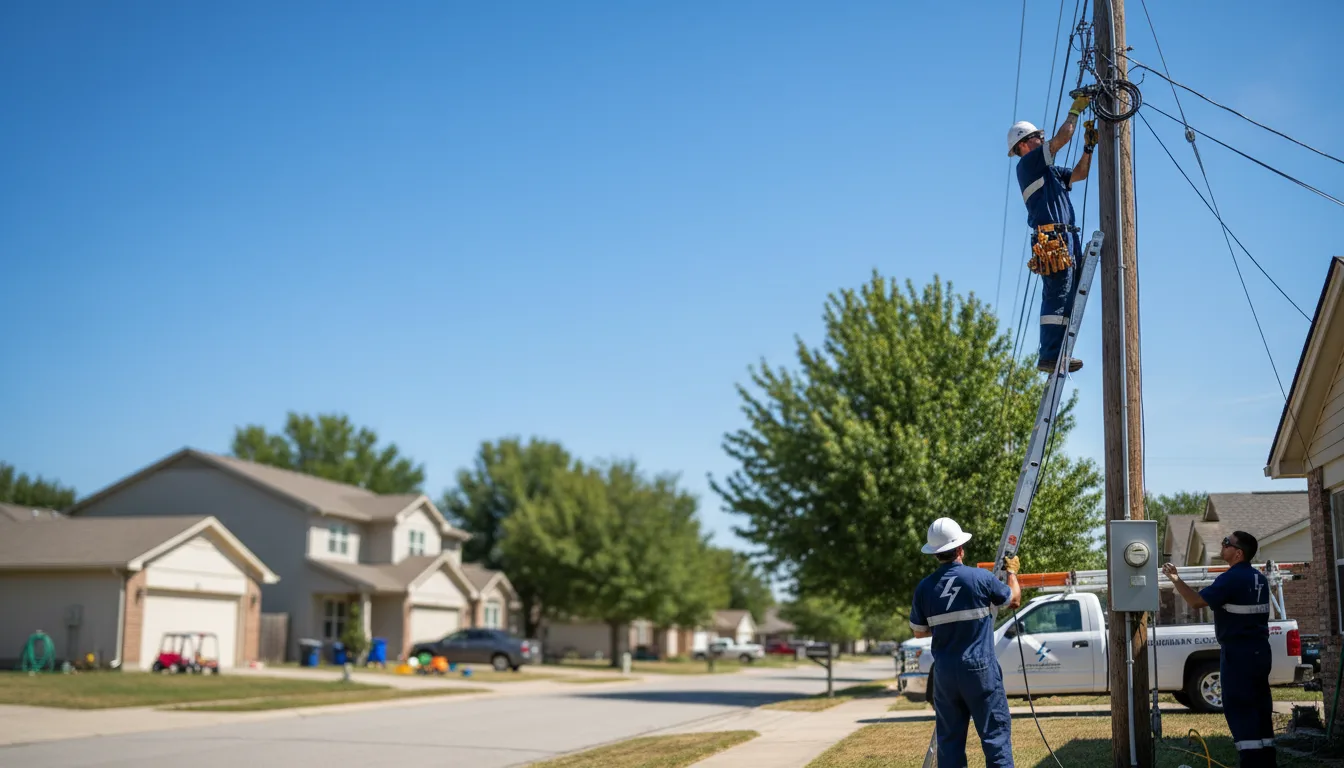 Residential electrician providing installation services in Dysart, IA